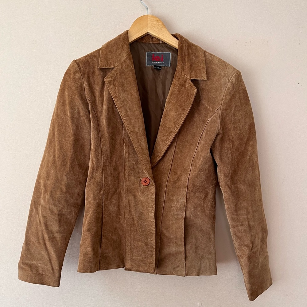 Y2K Suede blazer jacket